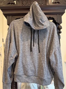 GAP GapFit Brushed Tech Jersey Hooded Half Zip Sweatshirt